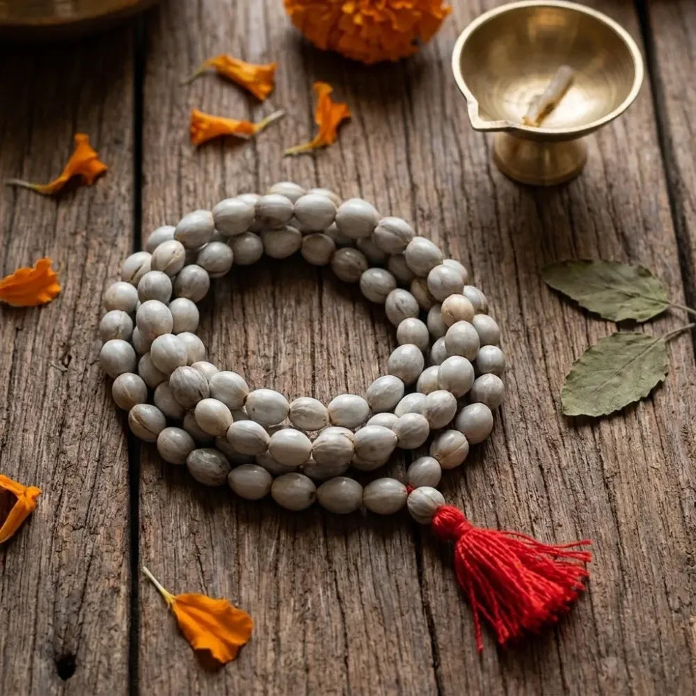 Original vaijayanti mala with rudraksha moira stone