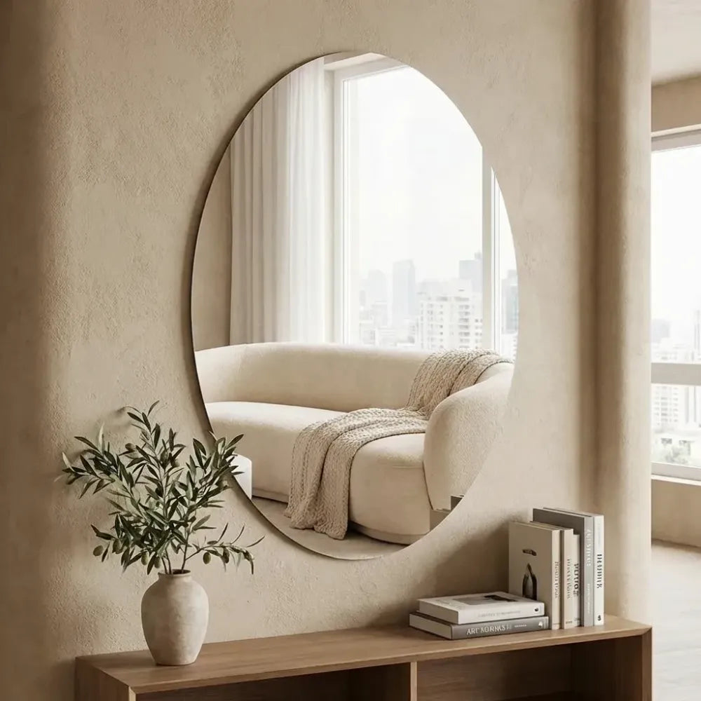 Oval & square mirror set