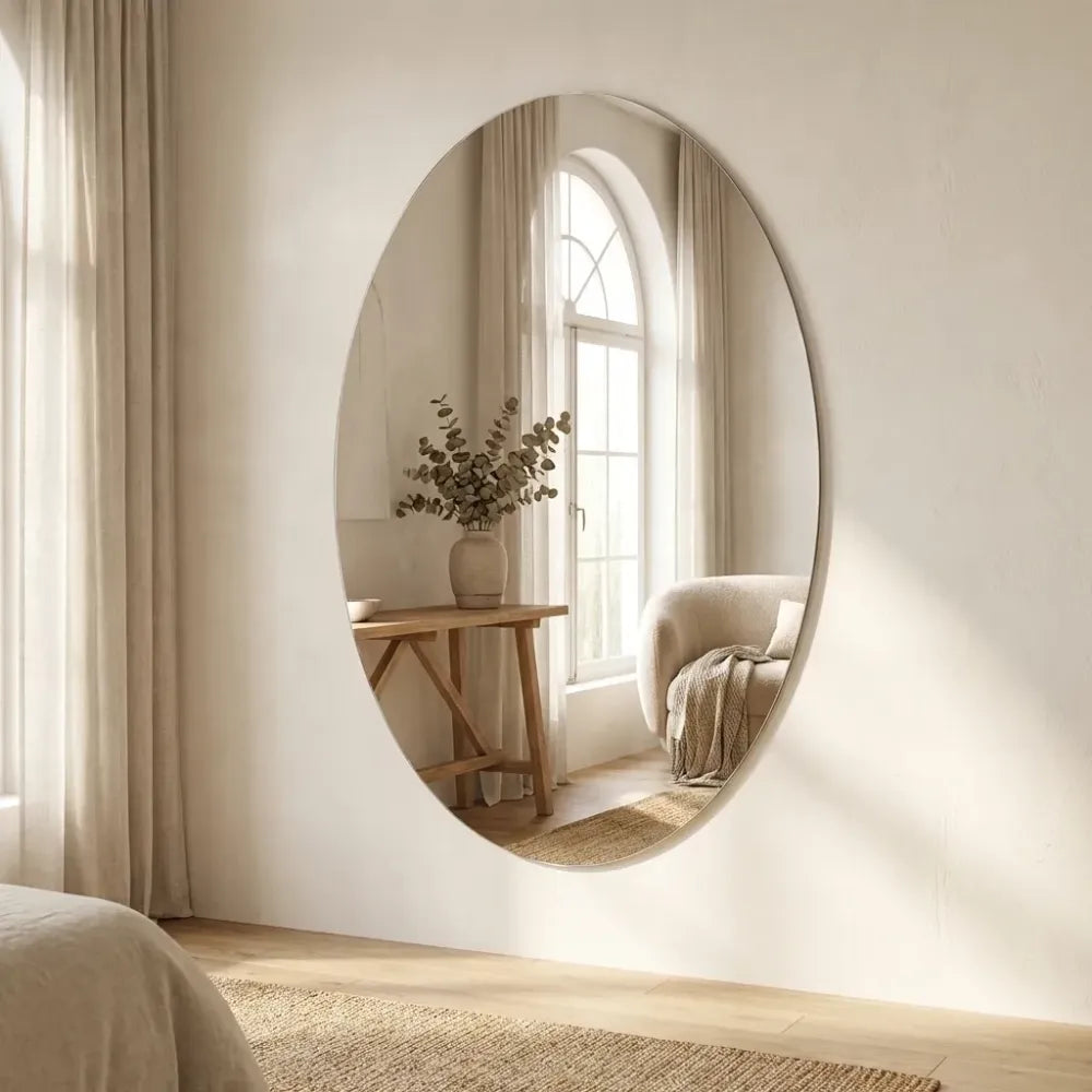 Oval & square mirror set