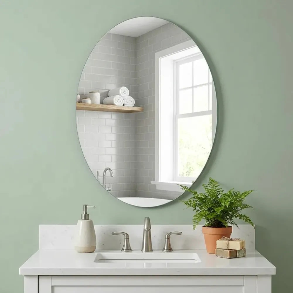 Oval & square mirror set