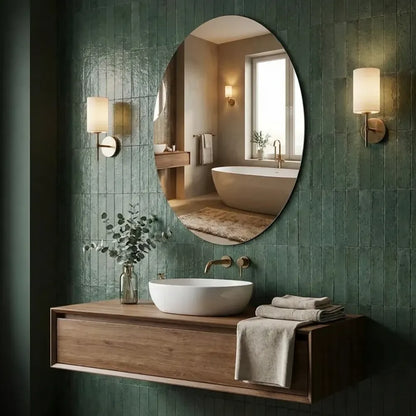 Oval & square mirror set