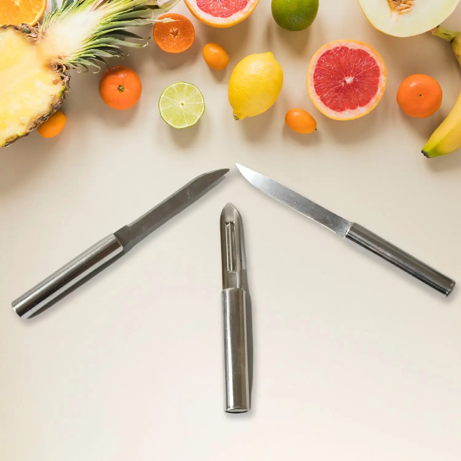 Multipurpose stainless steel knife set