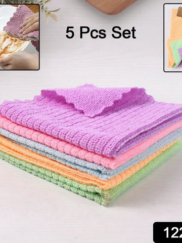 Pack Of 5 Microfiber Cleaning Pochha Super Absorbent Microfiber Cleaning Cloth