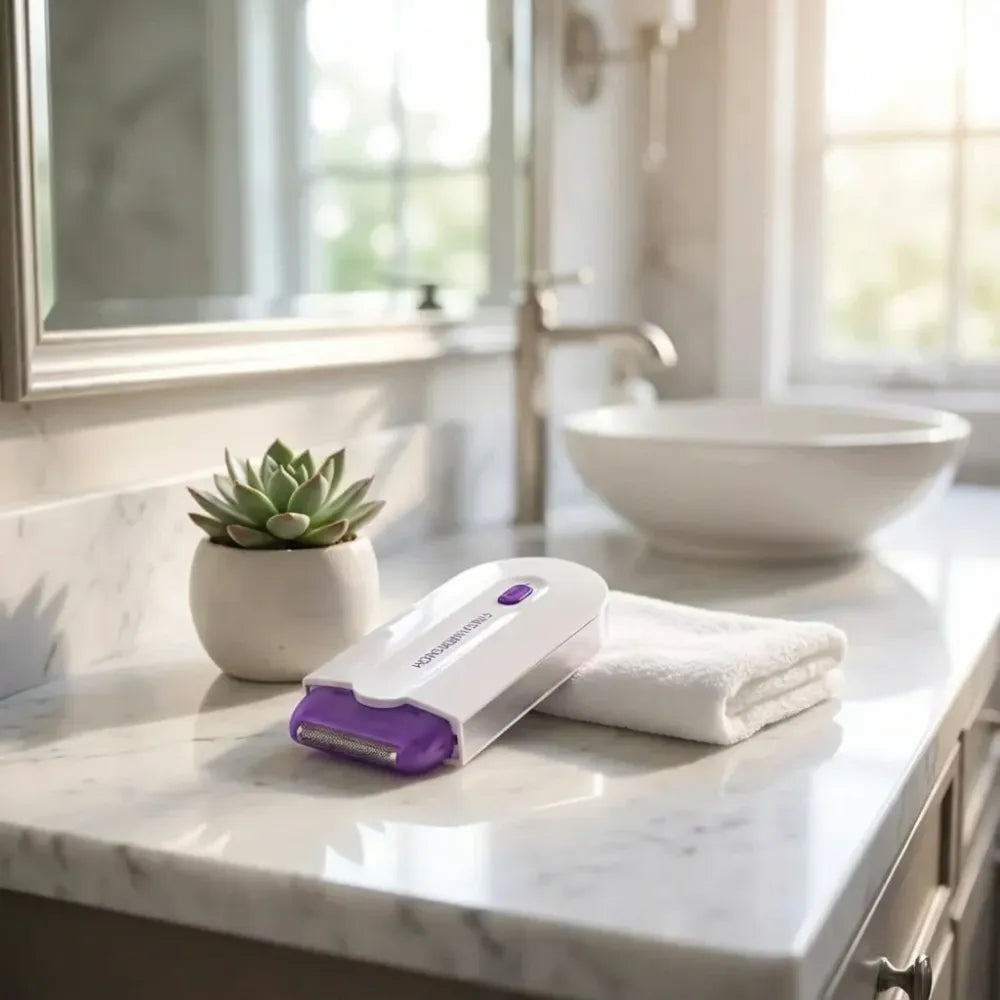Painless facial body hair trimmer