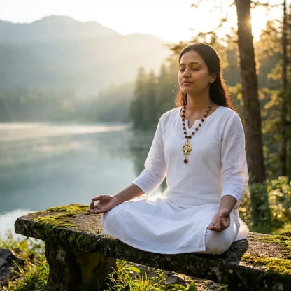 Panchmukhi rudraksha om shiva trishool mala