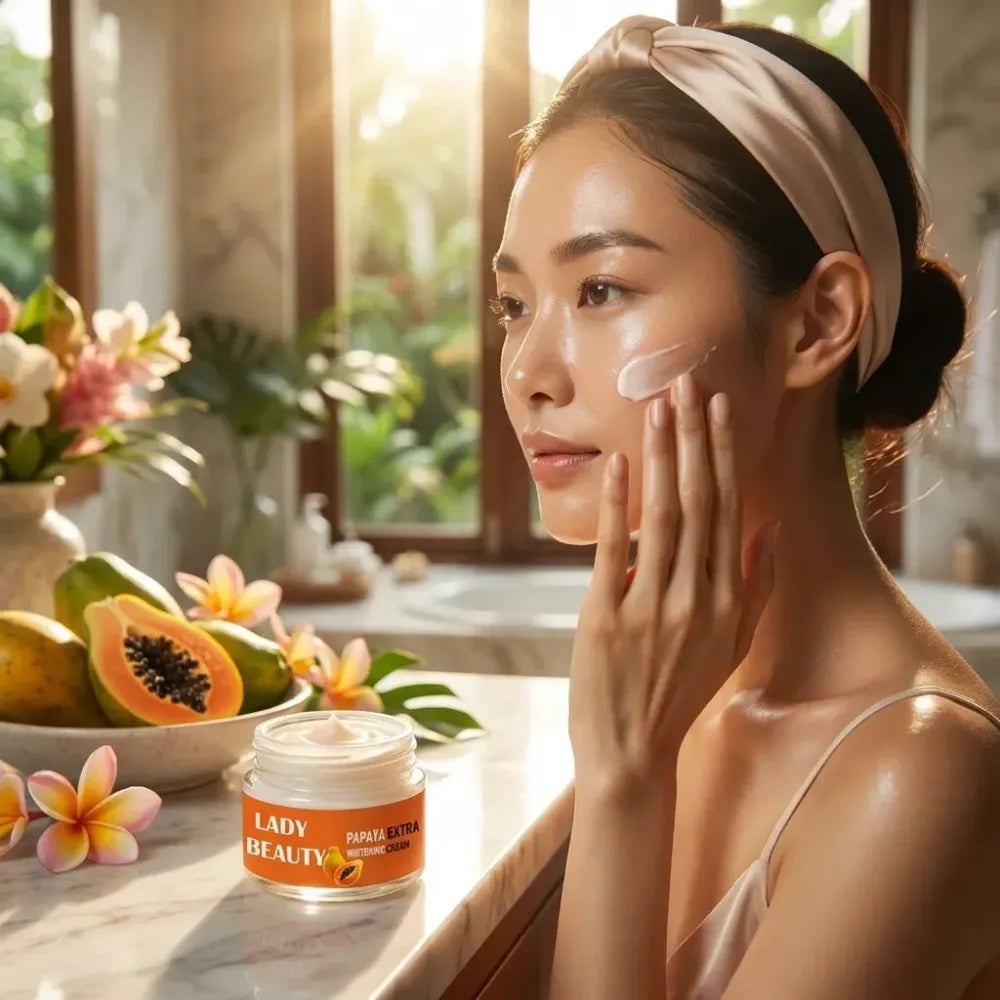 Papaya brightening cream for glowing skin | helps with dark spots