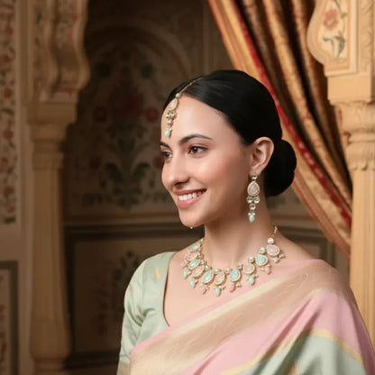 Pastel kundan choker set - jeweller set