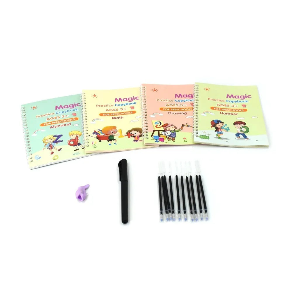 Magic reusable writing copybook