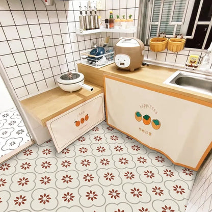 Peel and stick floor tiles kitchen bathroom backsplash sticker detachable waterproof diy tile stickers for wall