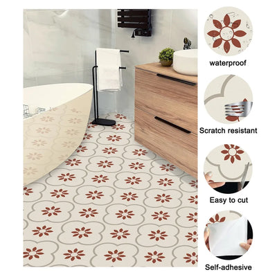 Peel and stick floor tiles kitchen bathroom backsplash sticker detachable waterproof diy tile stickers for wall