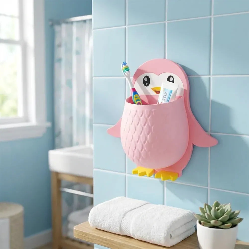 Penguin wall storage box - home improvement