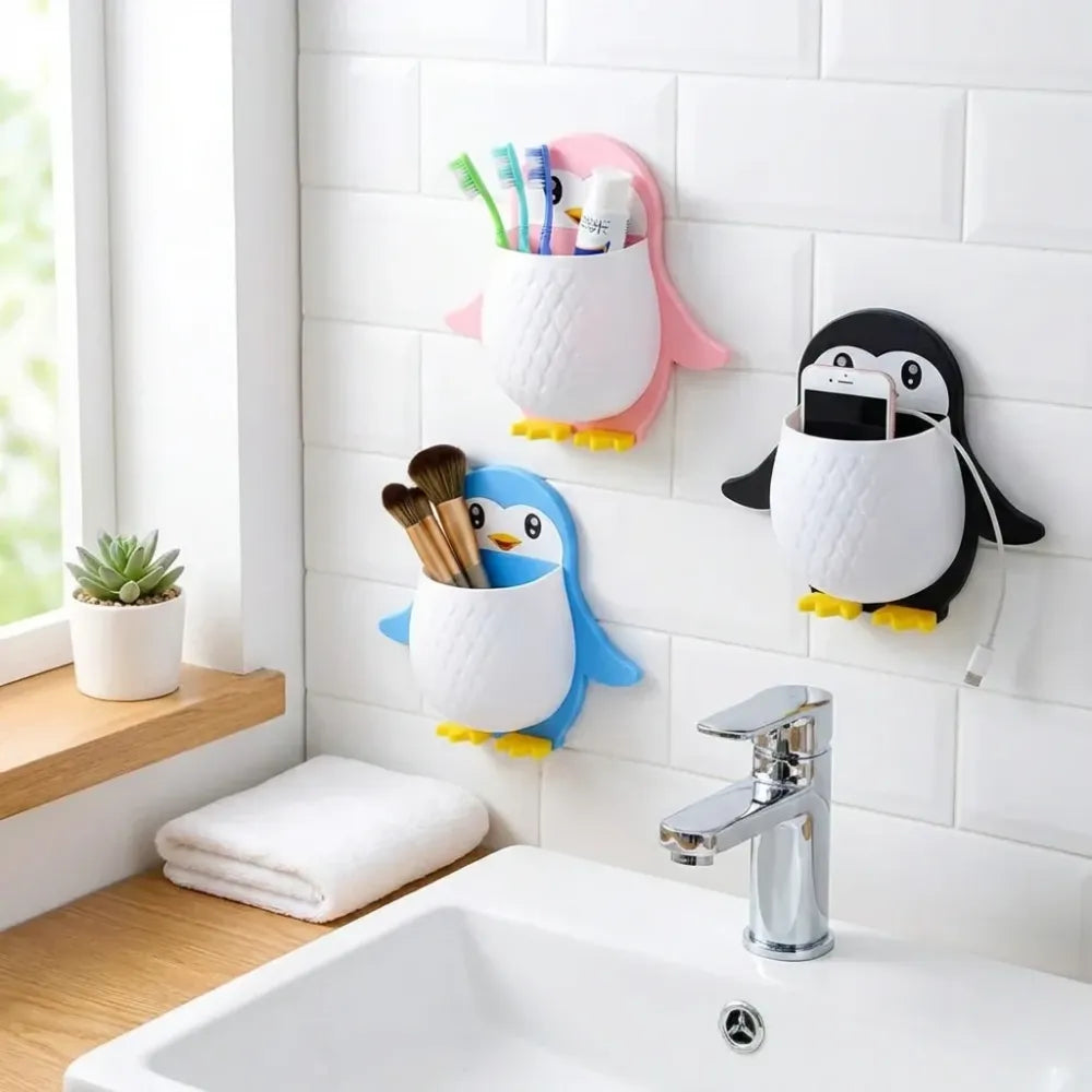 Penguin wall storage box - home improvement