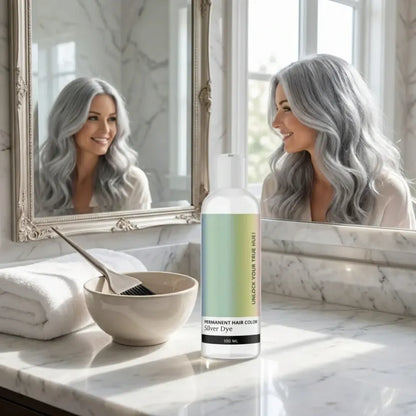 Permanent hair color silver dye pack of 2