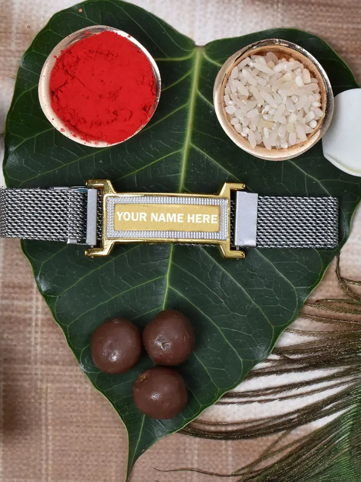Personalized Engraved Rakhi Bracelet