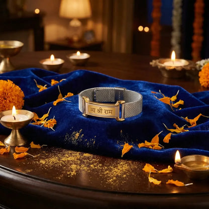 Personalized engraved rakhi bracelet - bracelets