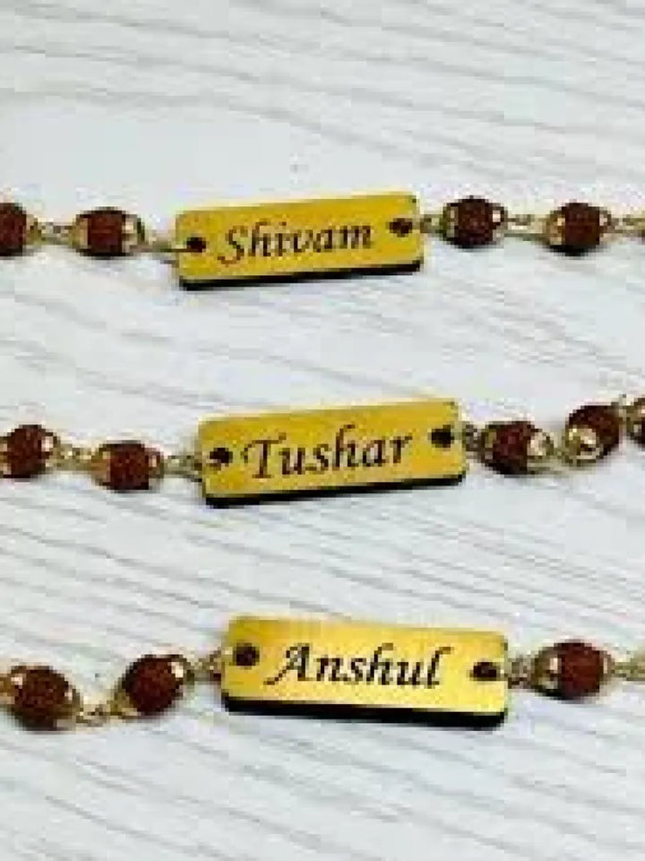 Personalized Engraved Rakhi Bracelet