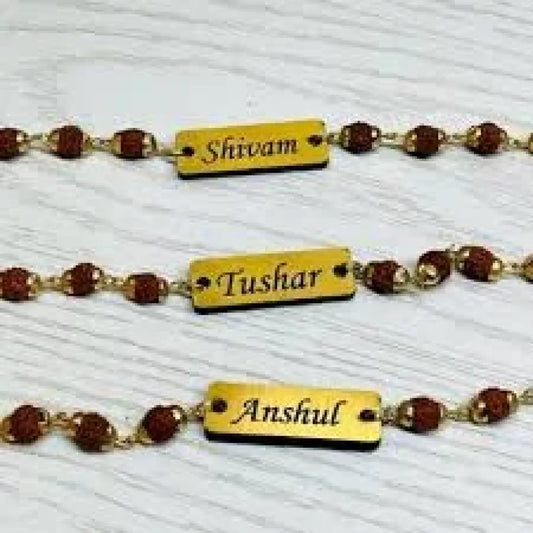 Personalized engraved rakhi bracelet - bracelets