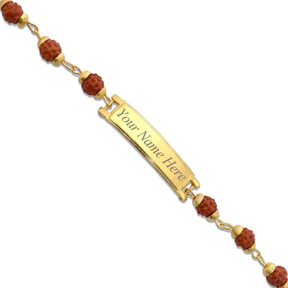 Personalized engraved rakhi bracelet - bracelets