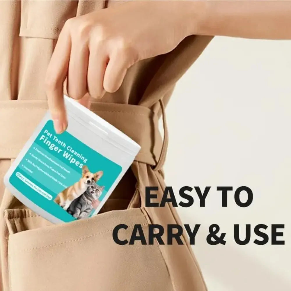 Pet dental finger wipes – 50 pcs