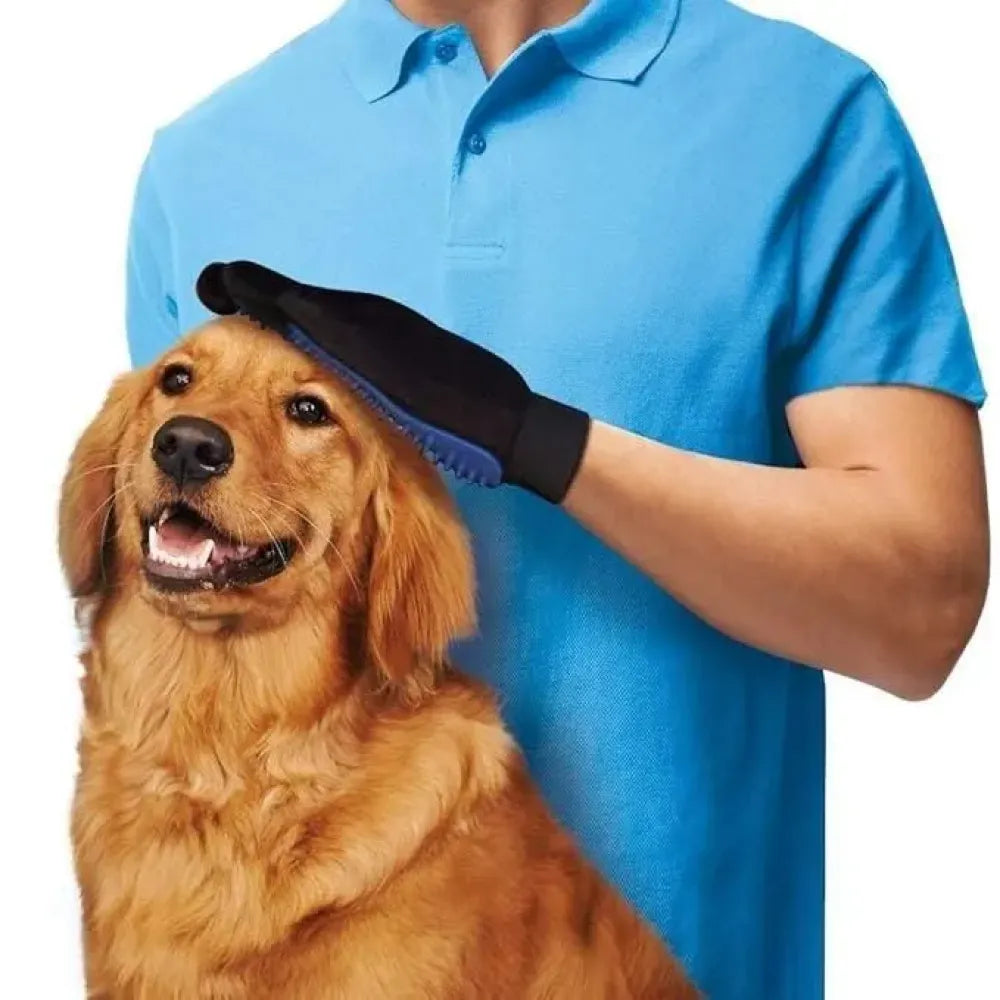 Pet grooming gloves