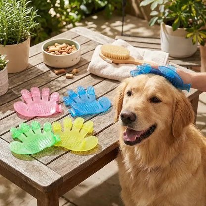 Pet grooming massage glove - home & kitchen