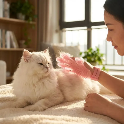 Pet grooming massage glove - home & kitchen