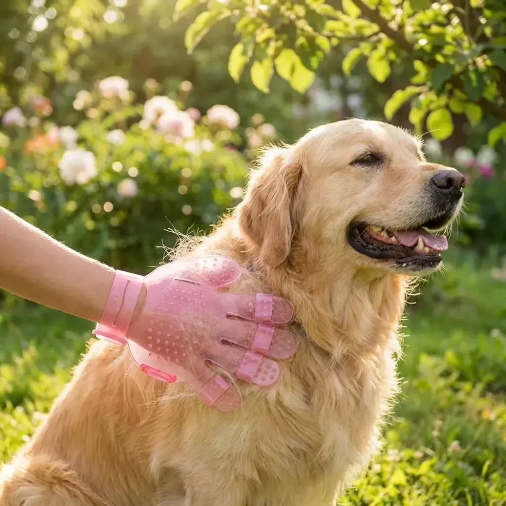 Pet grooming massage glove - home & kitchen