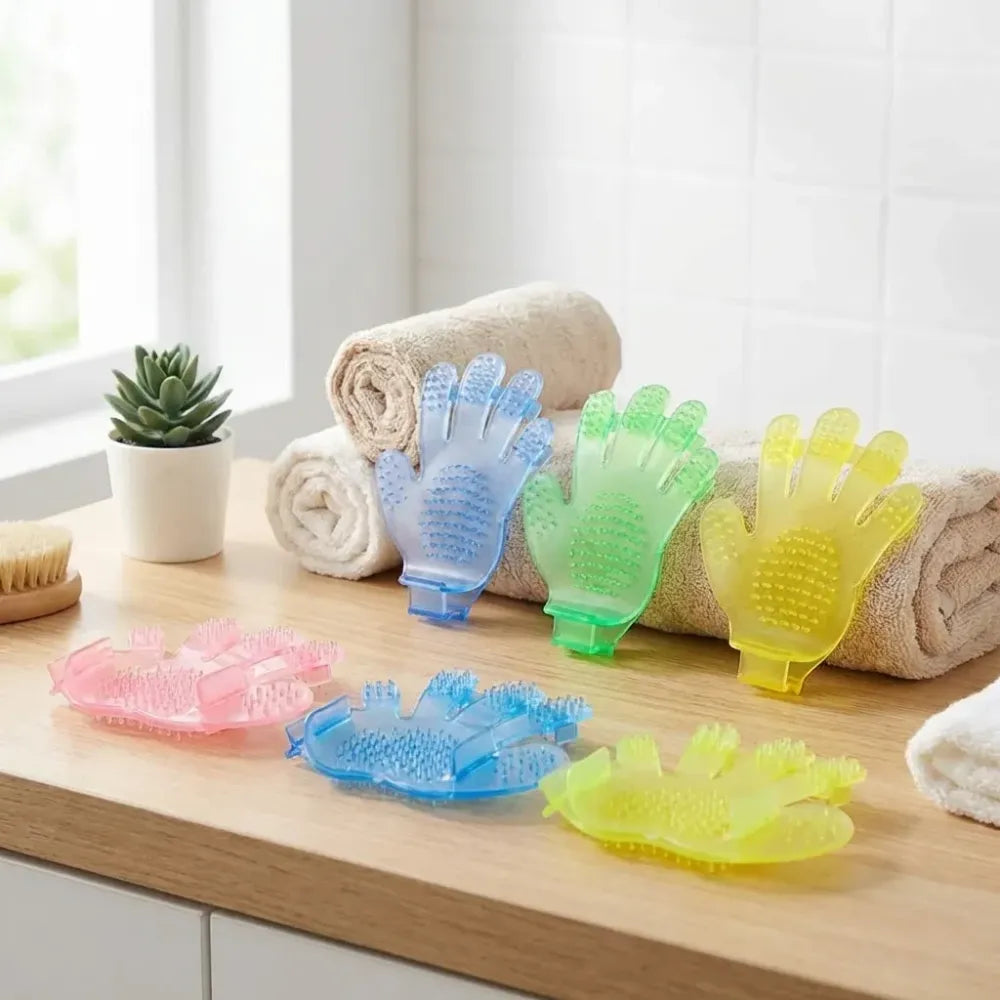 Pet grooming massage glove - home & kitchen