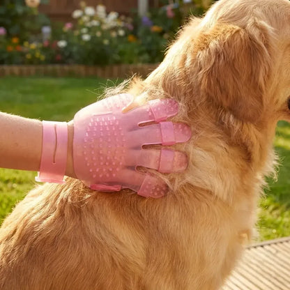 Pet grooming massage glove - home & kitchen