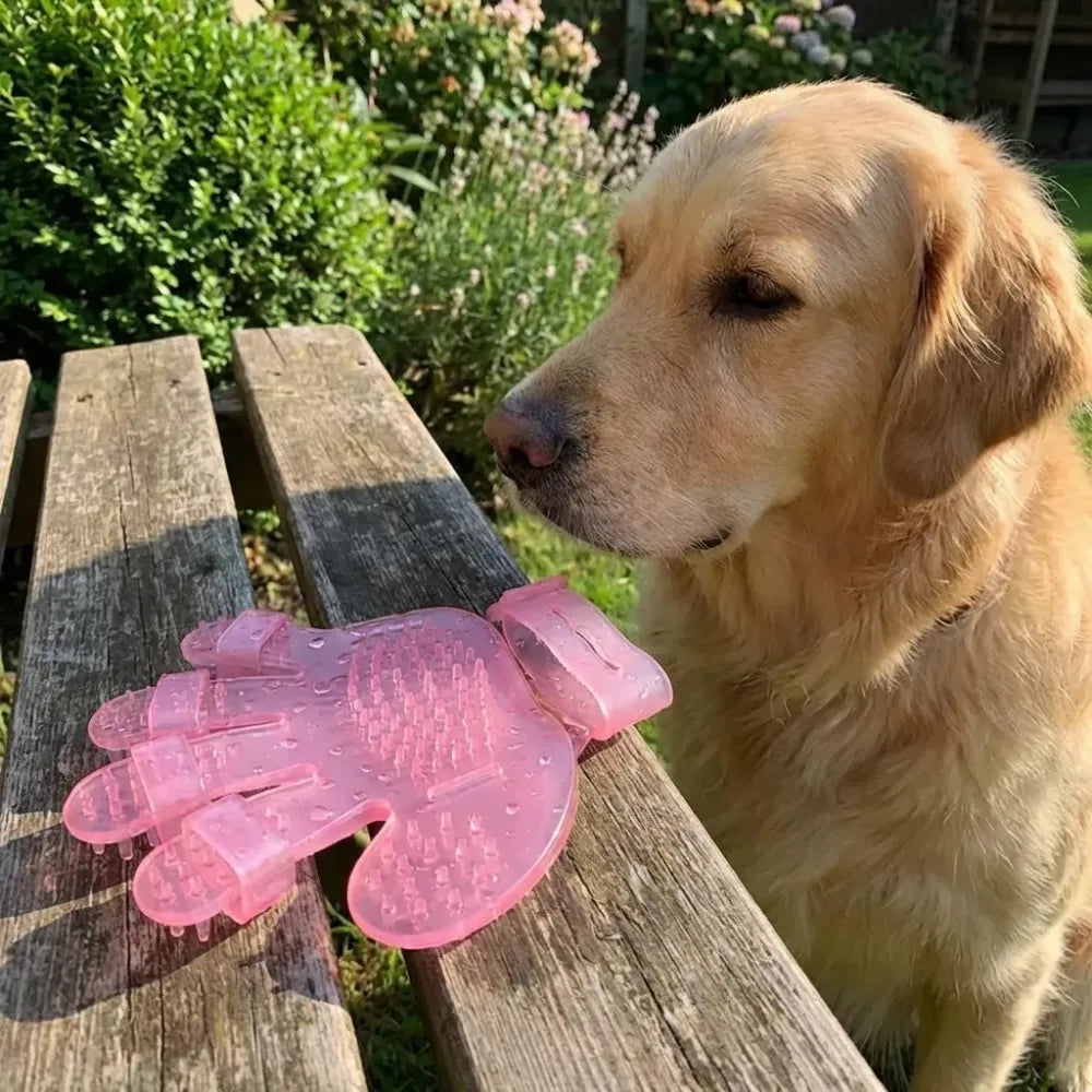 Pet grooming massage glove - home & kitchen