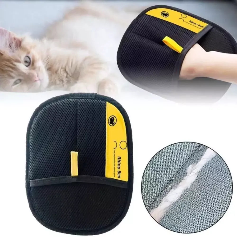 Pet hair removal gloves
