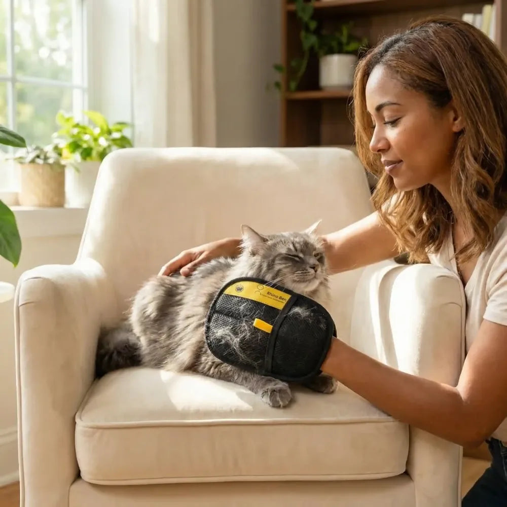 Pet hair removal gloves - home essentials