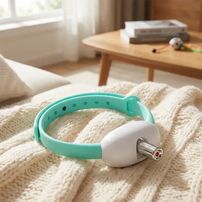 Pet laser collar self teasing toy