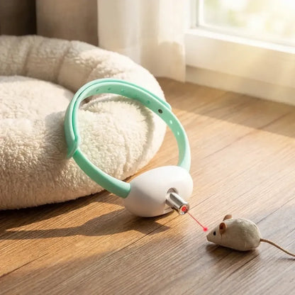 Pet laser collar self teasing toy