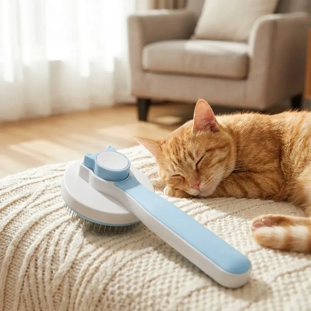 Pet shedding & hair removal brush