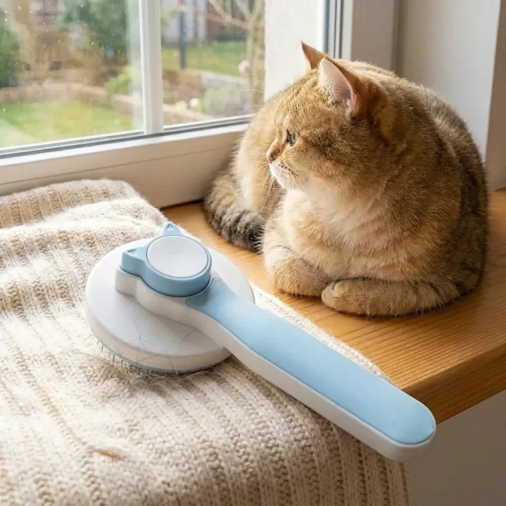 Pet shedding & hair removal brush