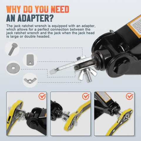 Advance car jack wrench tool