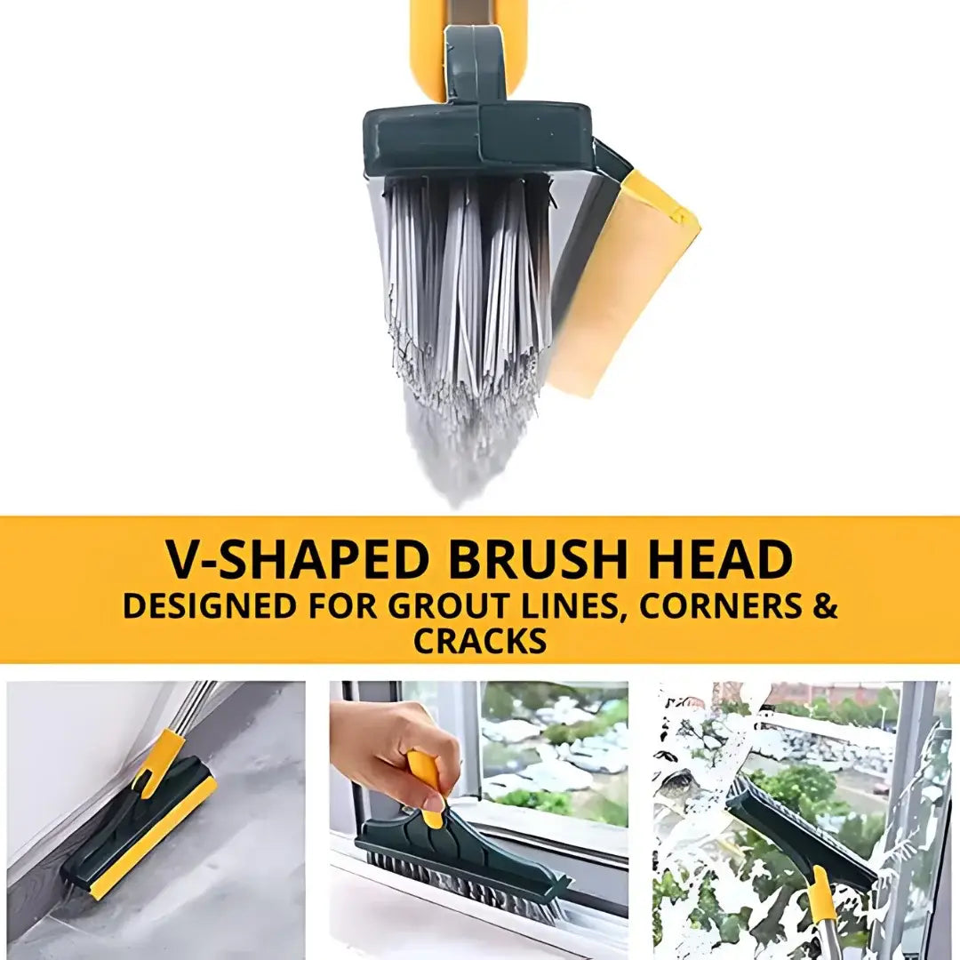 2 in 1 long handle cleaning wiper