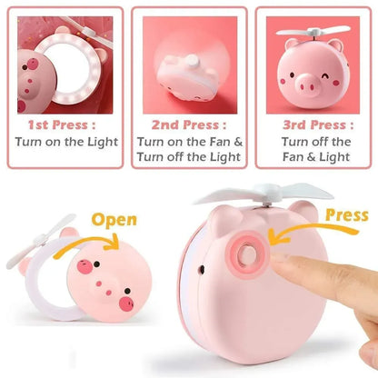 Pig led mirror fan