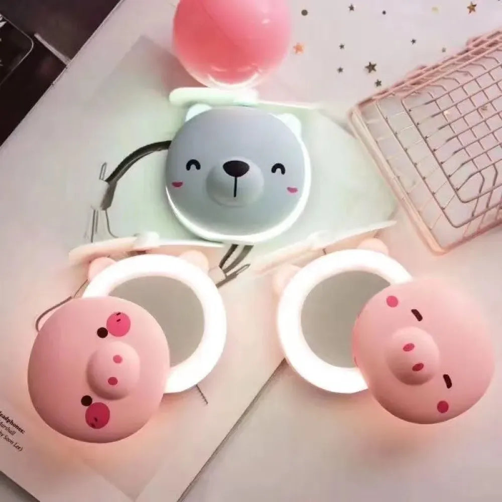 Pig led mirror fan