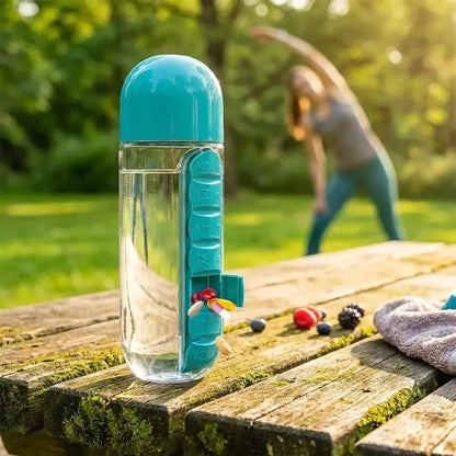 Pill organizer water bottle - home & kitchen