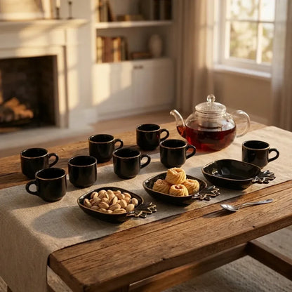 Pineapple ceramic tea set - home & kitchen