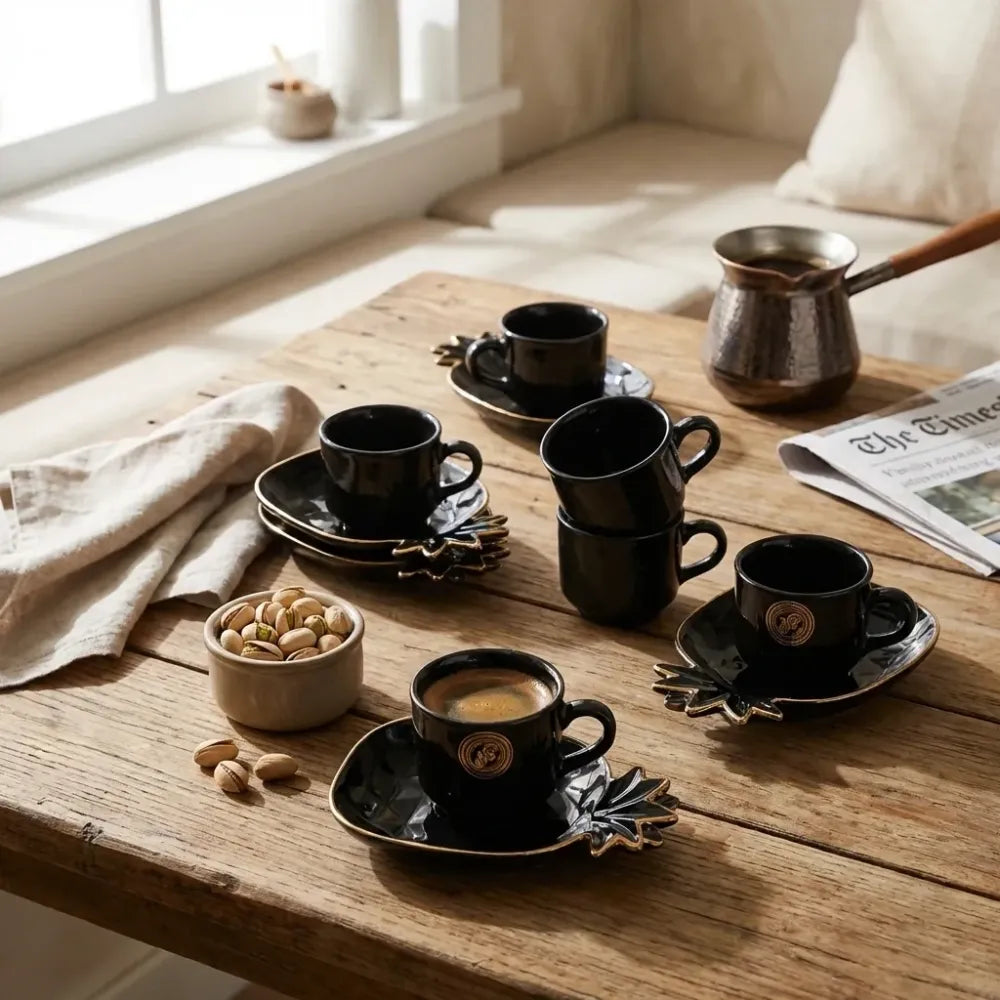 Pineapple ceramic tea set - home & kitchen