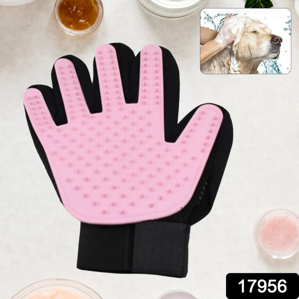 Pink true touch gloves bathing tool (1 pc) - health care