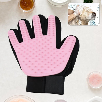Pink true touch gloves bathing tool (1 pc) - health care