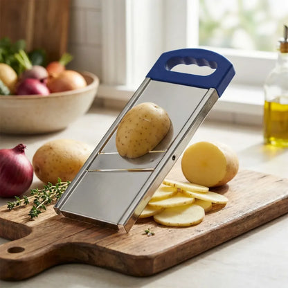 Plain stainless steel potato slicer - home & kitchen