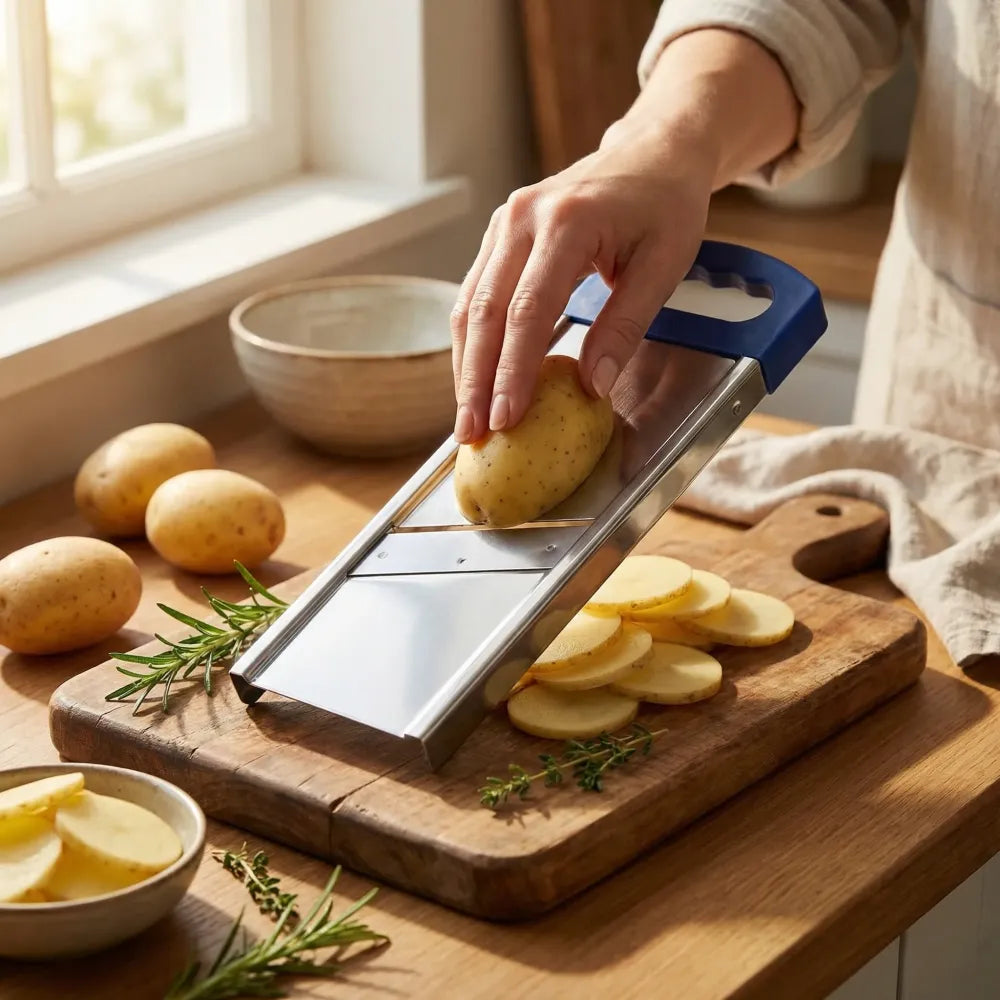 Plain stainless steel potato slicer - home & kitchen