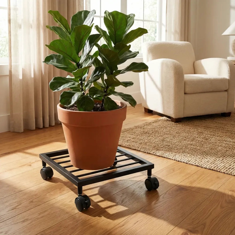 Plant caddy with wheels - home essentials