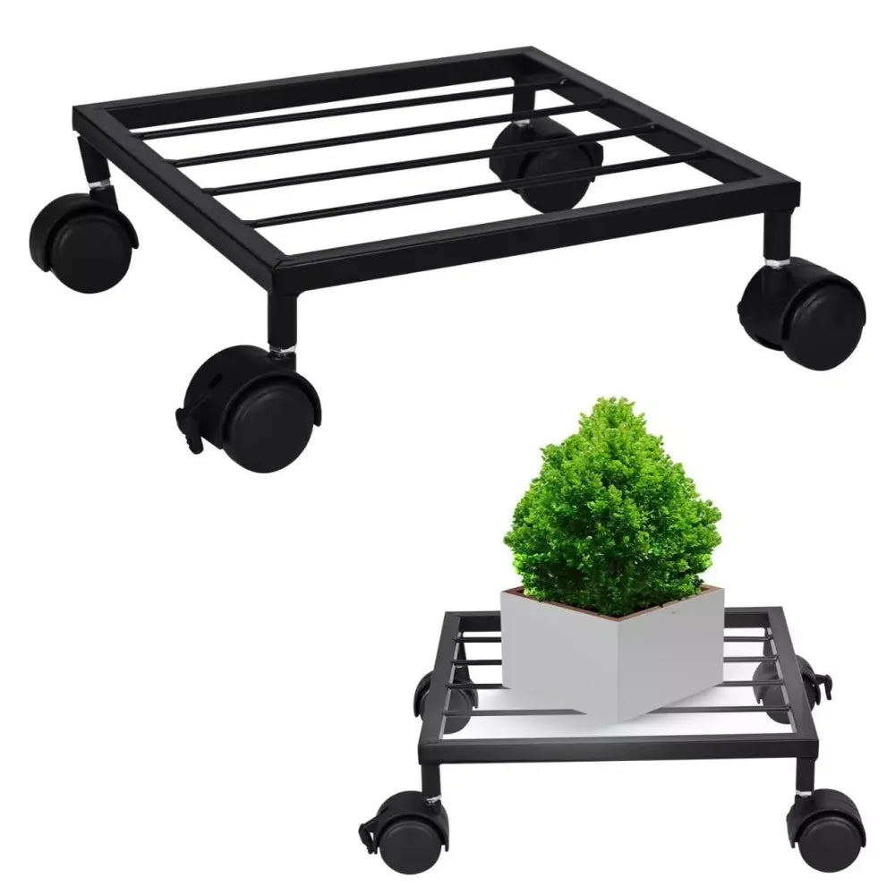 Plant caddy with wheels