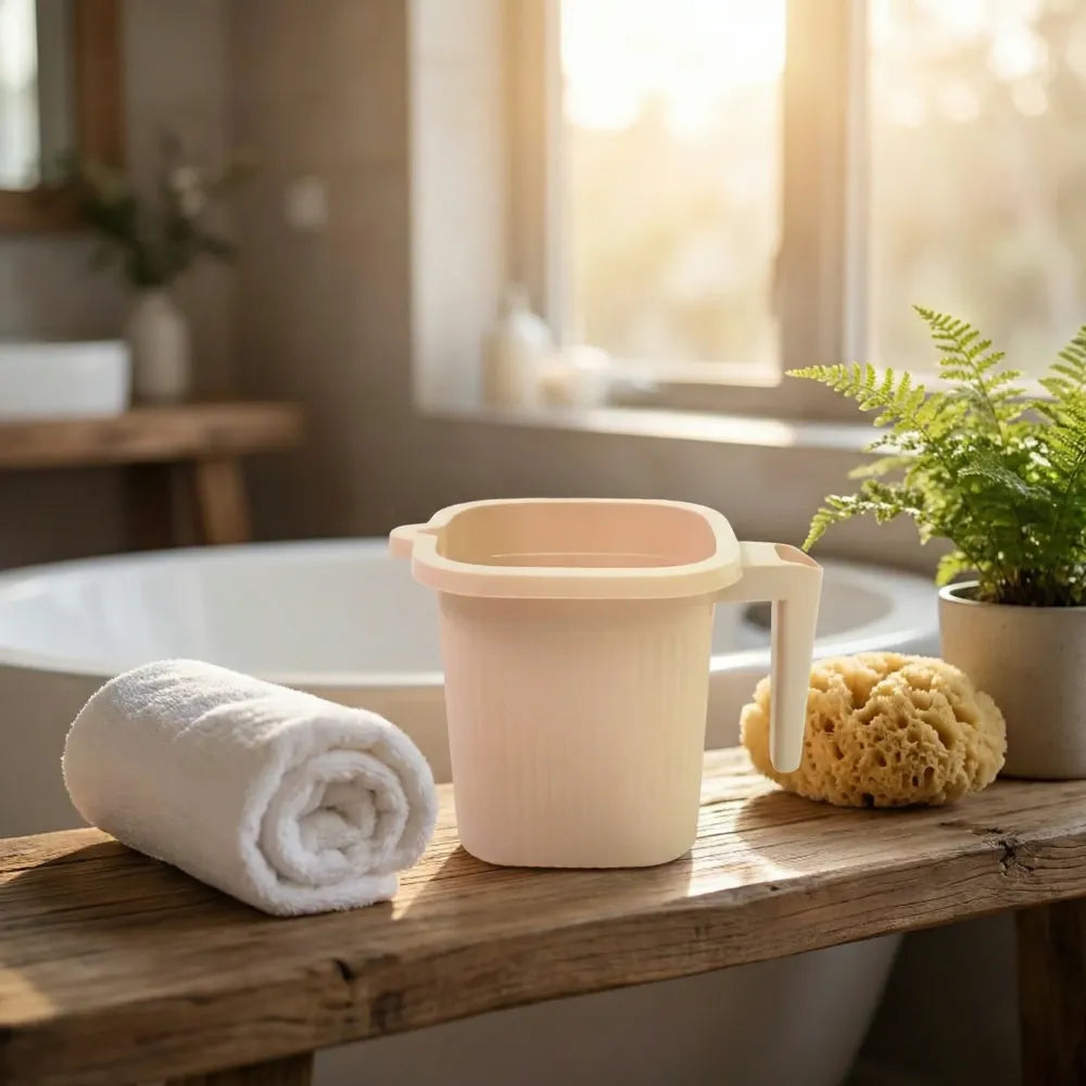 Plastic bath mug – 4 pcs 1000ml - home & kitchen